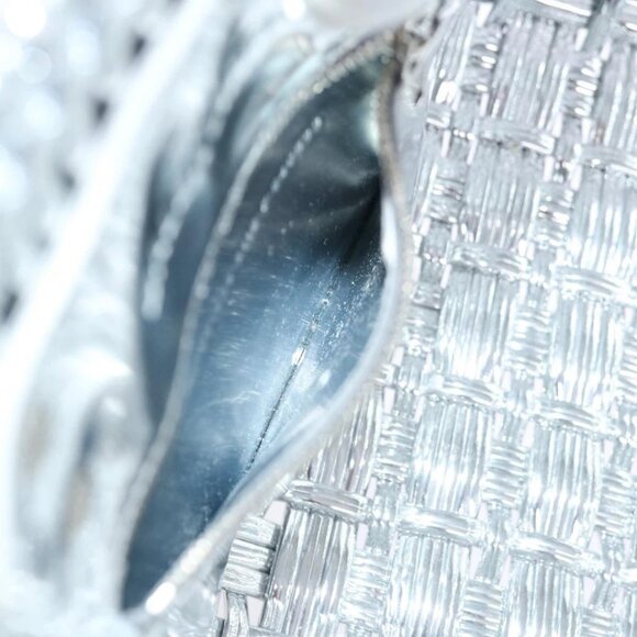 BALENCIAGA Bistro XS Hand Bag Wicker 2way Silver 671342 Auth 71589A - Picture 12 of 15